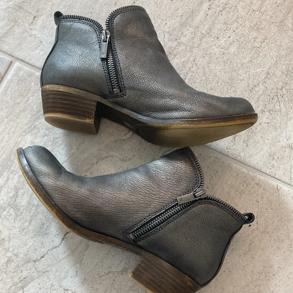 Lucky Brand Black Leather Ankle Booties